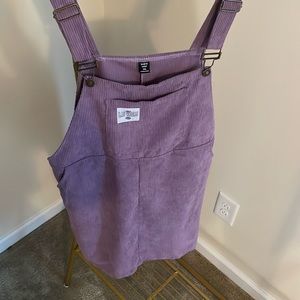 Corduroy overall dress Shien size XL Purple